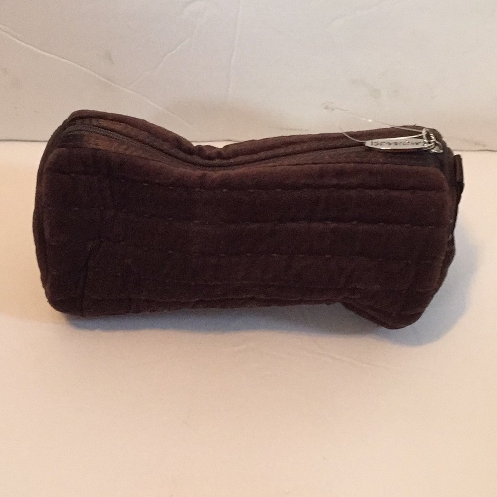 Breathe brown cosmetic case with mirror
